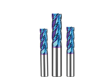 HRC55 ° Cortador de molino de extremo plano Cortadores de molino de carburo de tungsteno de alto rendimiento Nano Coated 12%